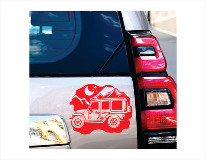 JEEP OFFROAD MOUNTAIN TRAVEL Night Vinyl Decal Sticker  FREE shipping