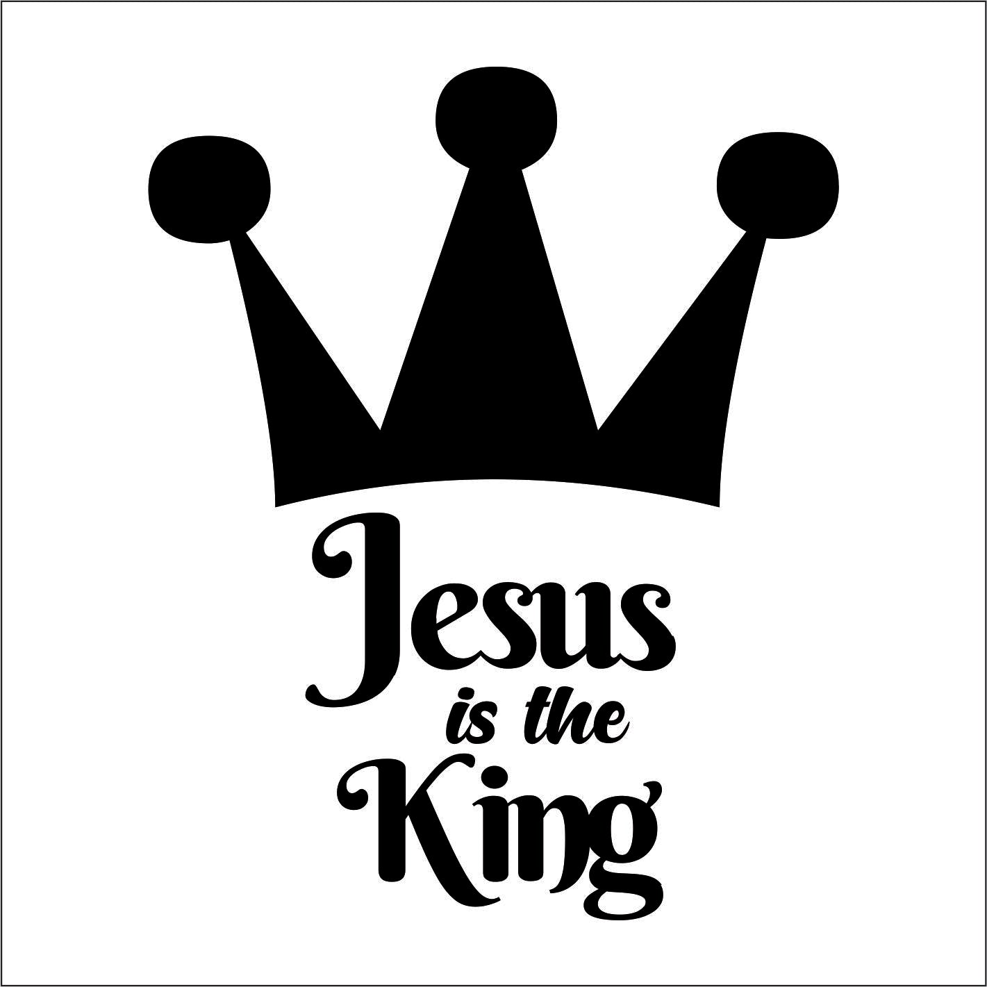 JESUS IS THE KING Vinyl Decal Sticker