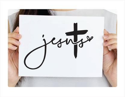 Jesus Black Decal Sticker