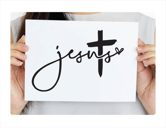 Jesus Black Decal Sticker
