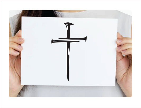 Nail Cross Decal Sticker - FREE shipping
