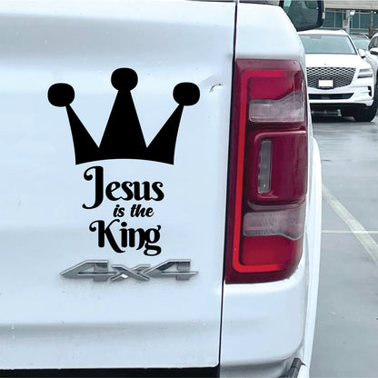 JESUS IS THE KING Vinyl Decal Sticker