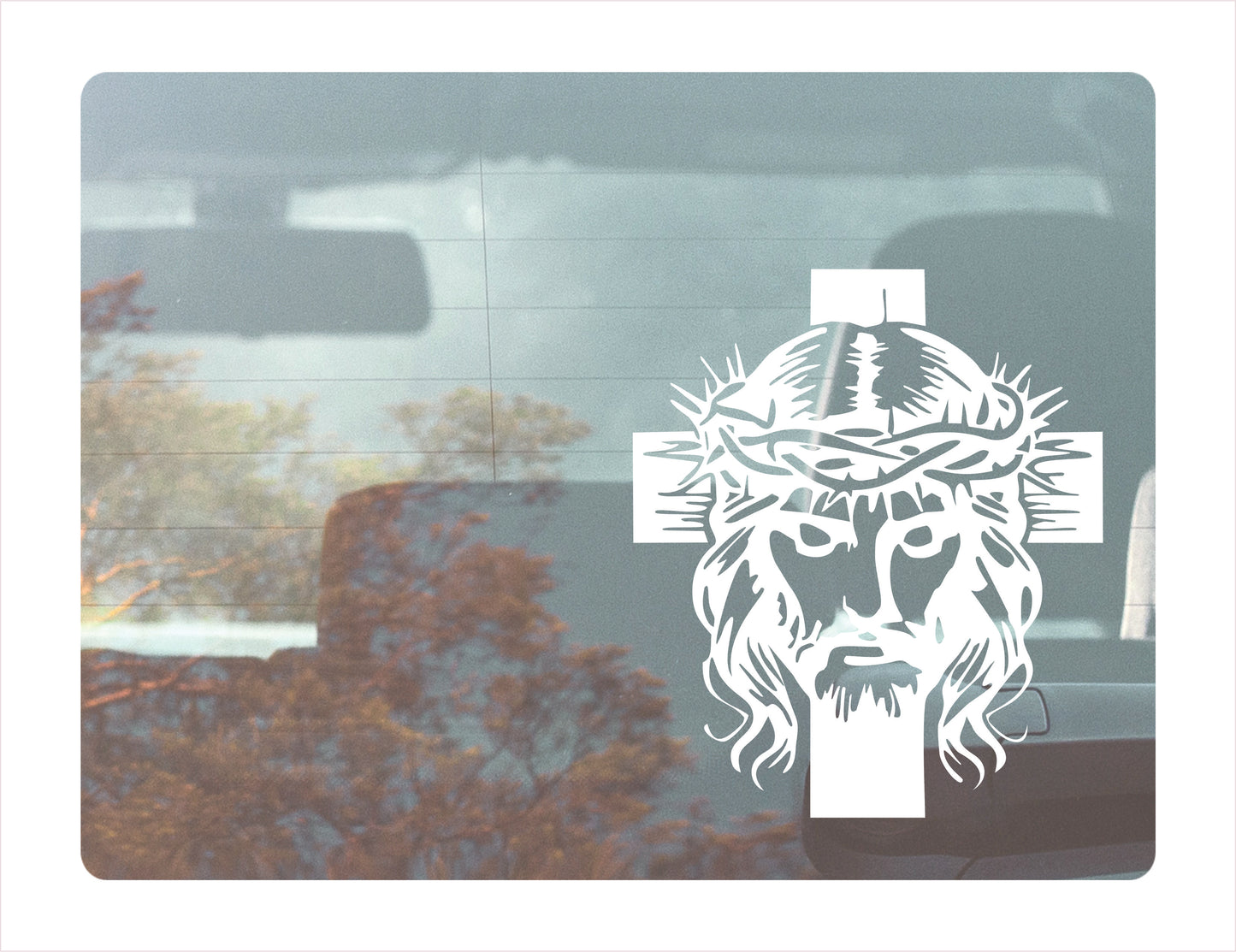 The faith of Jesus White Vinyl Decal Sticker