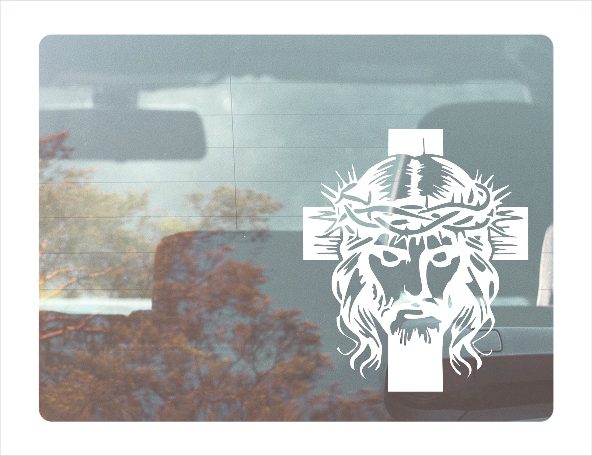 The faith of Jesus White Vinyl Decal Sticker