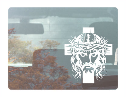 The faith of Jesus White Vinyl Decal Sticker