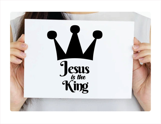 JESUS IS THE KING Vinyl Decal Sticker  FREE shipping