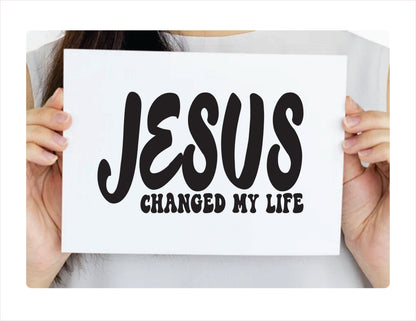 Jesus changed my life black decal sticker