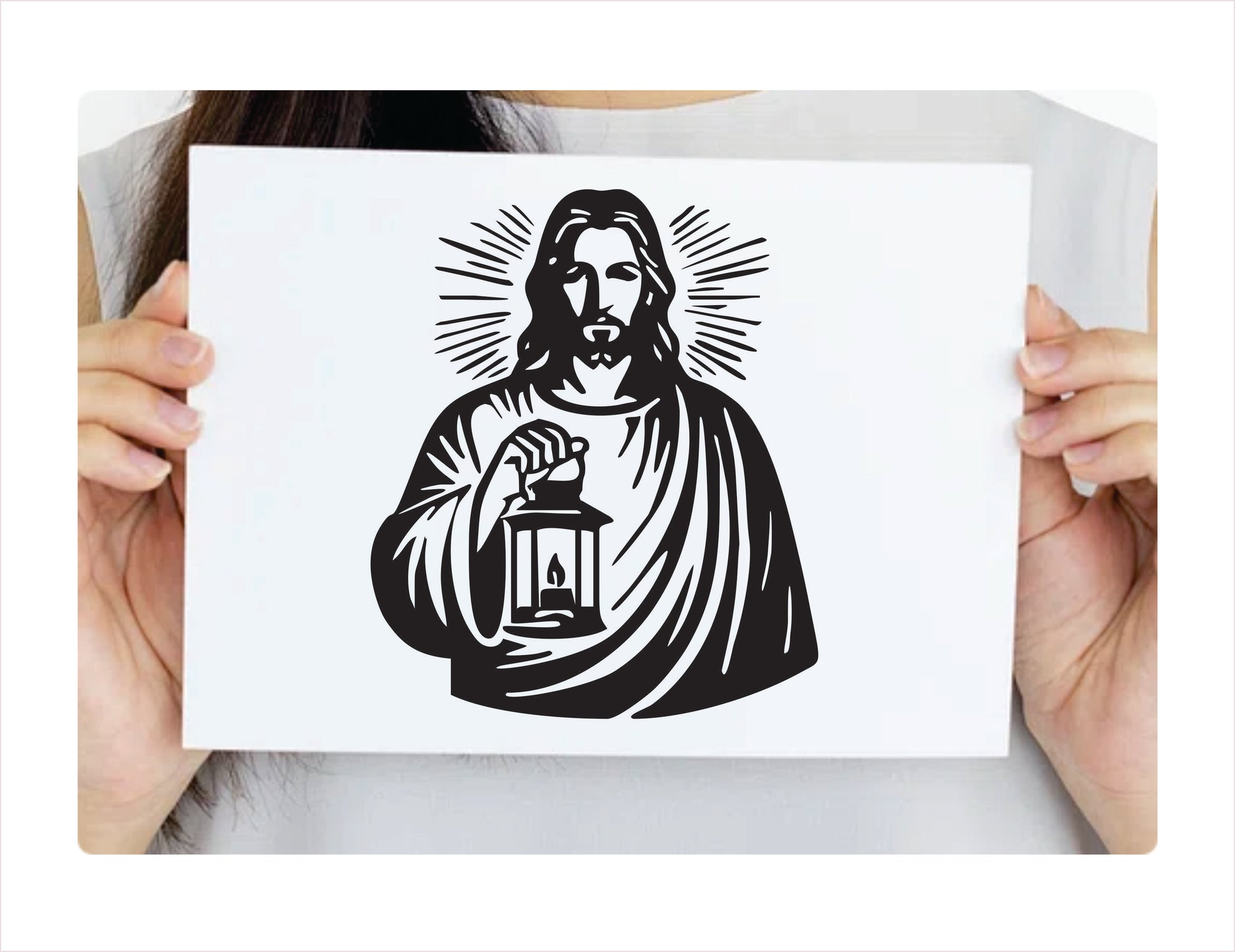 Jesus is the light Black Vinyl Decal Sticker 