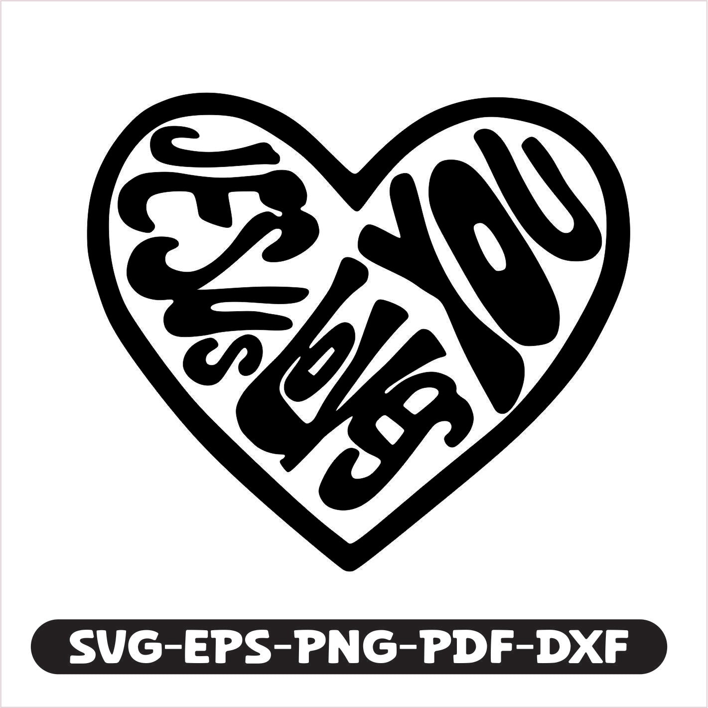 Jesus Loves You SVG EPS PNG PDF DXF Cutting File