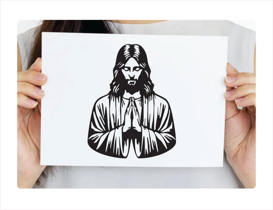 Prayer of Jesus Black Vinyl Decal Sticker