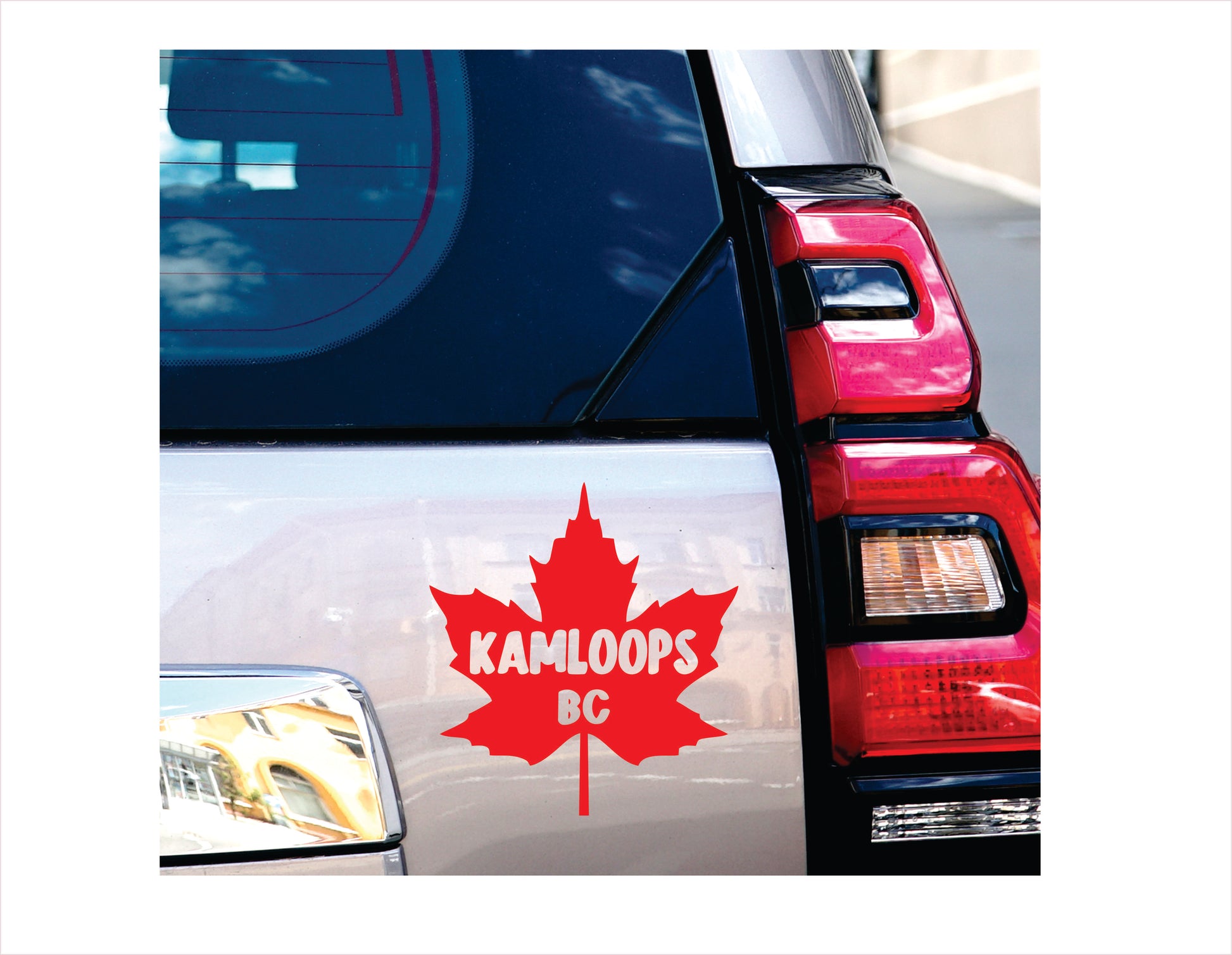 Kamloops British Columbia maple leaf Canada Red Decal Sticker