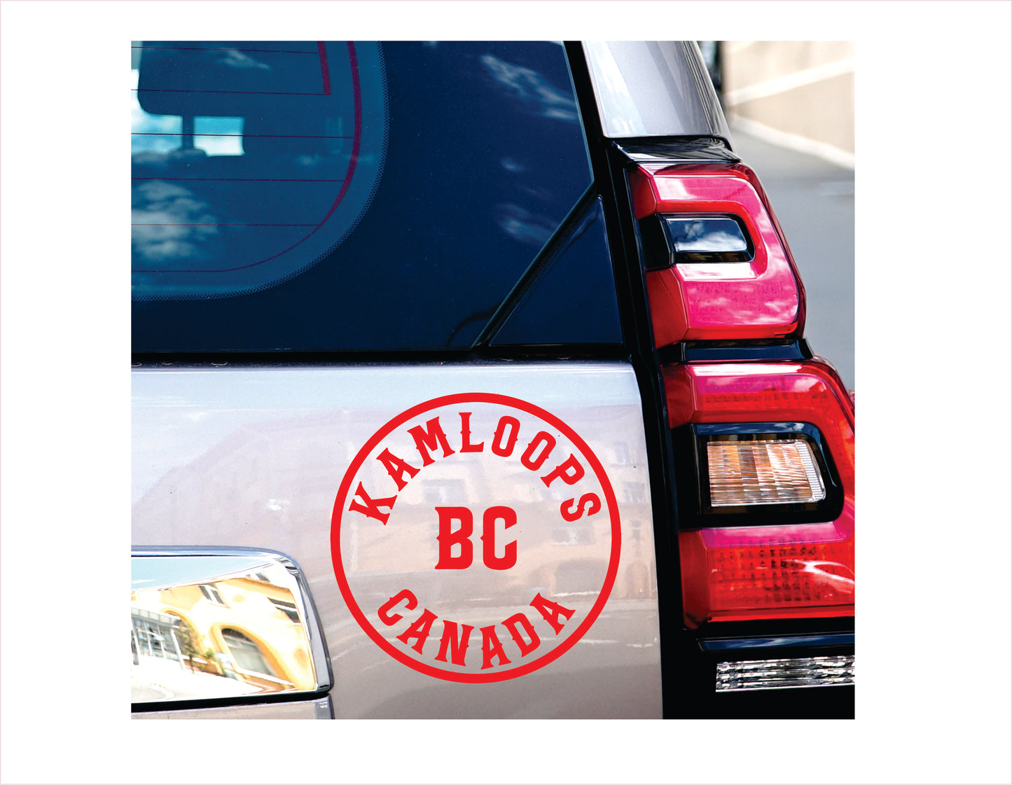 Kamloops British Columbia Canada Red Decal Sticker