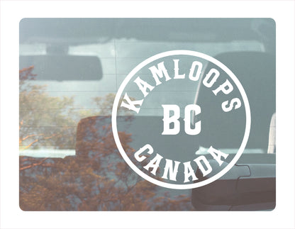Kamloops British Columbia Canada White Decal Sticker