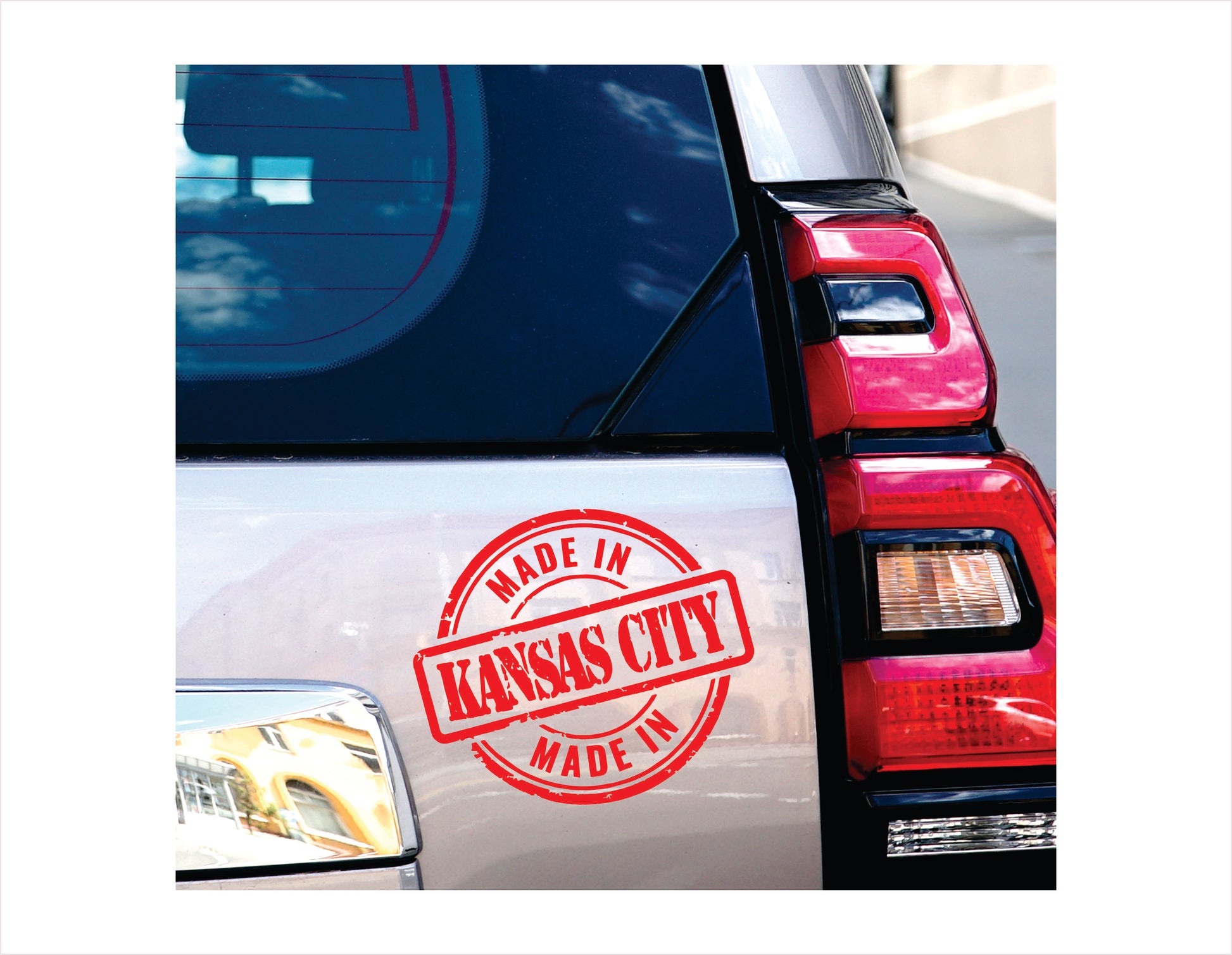 Made in Kansas city Kansas Usa decal sticker red decal