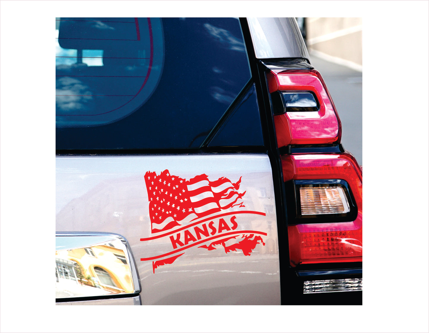 Kansas State Usa Red Decal Sticker