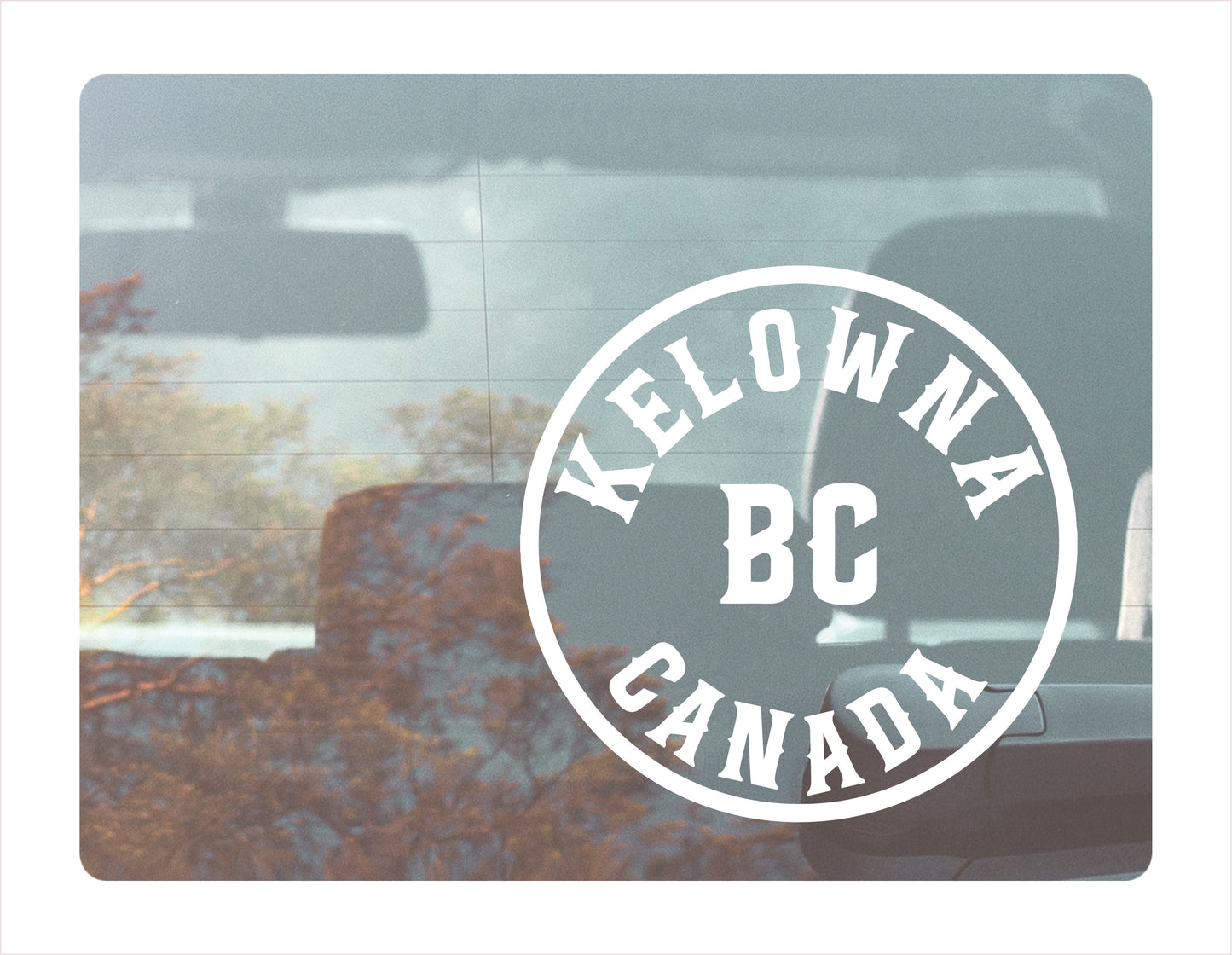Kelowna British Columbia Canada White Decal Sticker