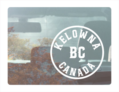 Kelowna British Columbia Canada White Decal Sticker