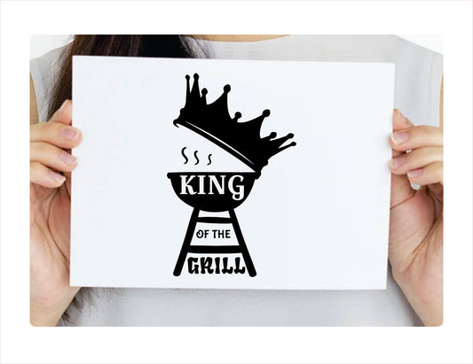 King of the Grill Bbq time Vinyl Decal Sticker  FREE shipping
