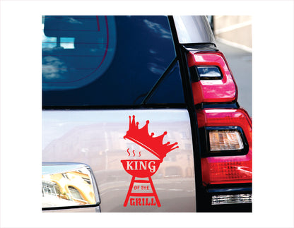 King of the Grill Bbq time Vinyl Decal Sticker  FREE shipping