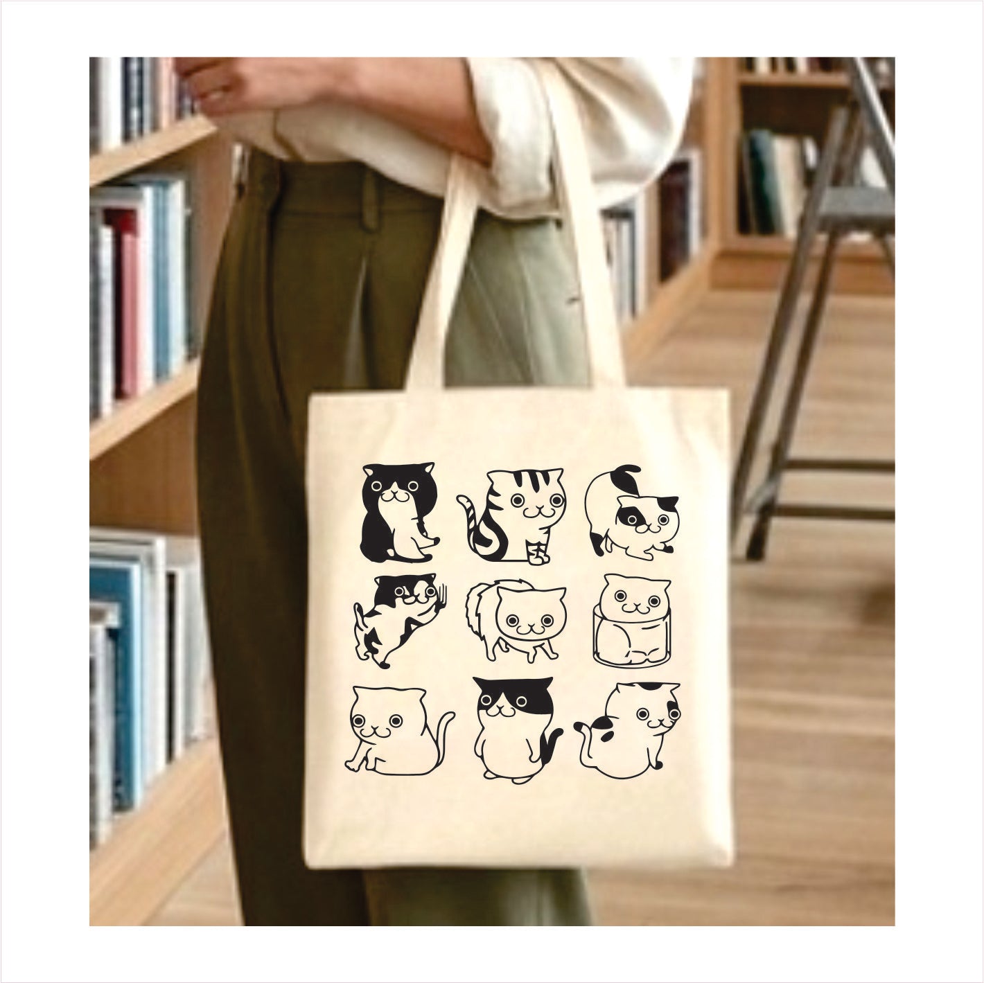 Adorable Kitten Canvas Totes bag