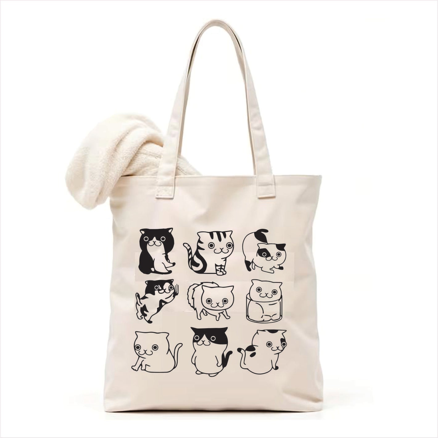 Adorable Kitten Canvas Totes bag