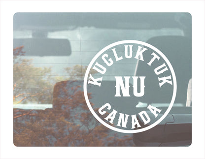 Kugluktuk Nunavut Canada White Decal Sticker