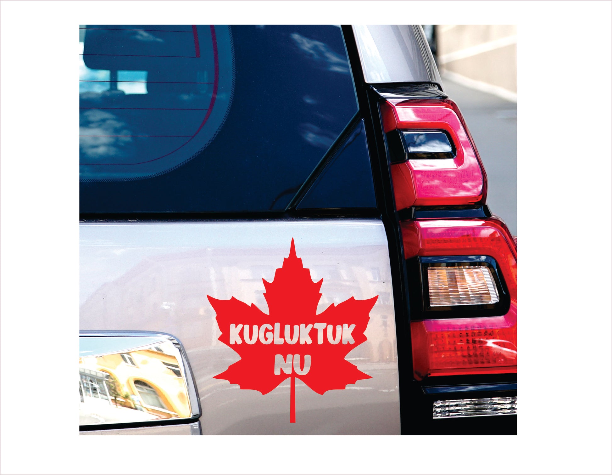 Kugluktuk Nunavut maple leaf Canada Red Decal Sticker