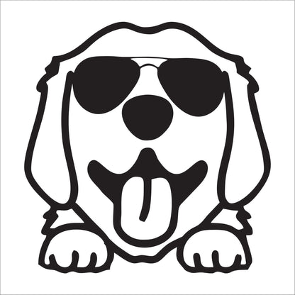 Labrador Glasses Decal Sticker