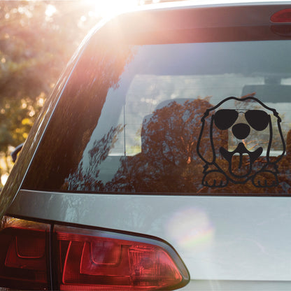 Labrador Glasses Decal Sticker