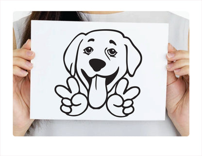 Labrador Peace Decal  FREE shipping