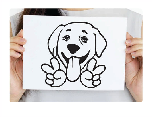 Labrador Peace Decal  FREE shipping
