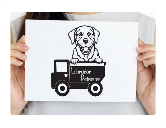 LABRADOR RETRIEVER DOG Truck Vinyl Decal Sticker FREE shipping