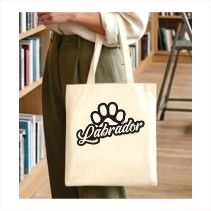 Labrador dog paw tote bag 1