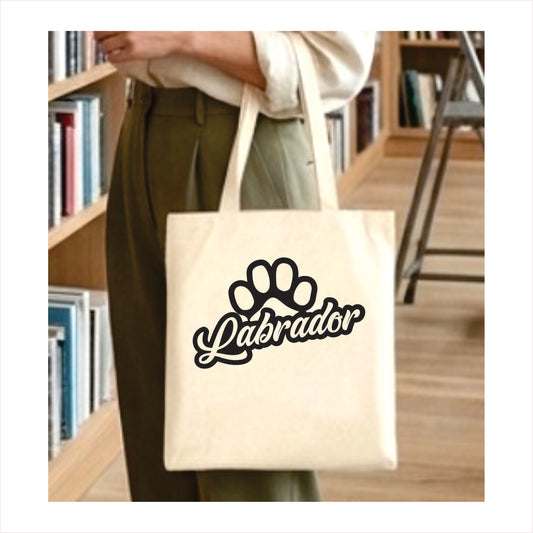Labrador dog paw tote bag 1