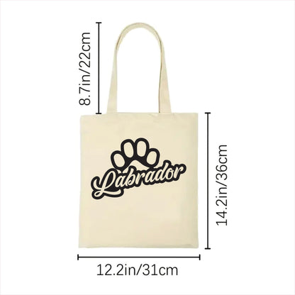 Labrador dog paw tote bag 2