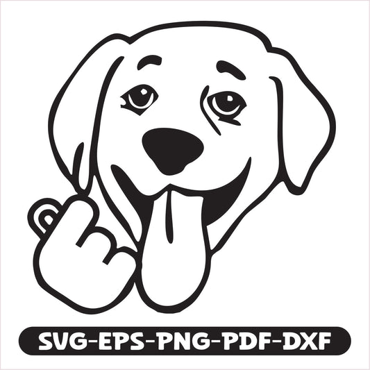 Labrador Korean Heart SVG cutting file. Perfect for crafting personalized gifts, apparel, and decor