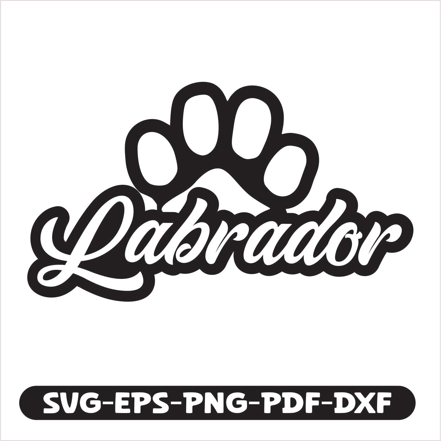 Labrador Paw SVG EPS PNG PDF DXF Cutting