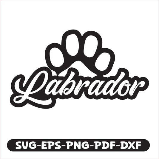 Labrador Paw SVG EPS PNG PDF DXF Cutting