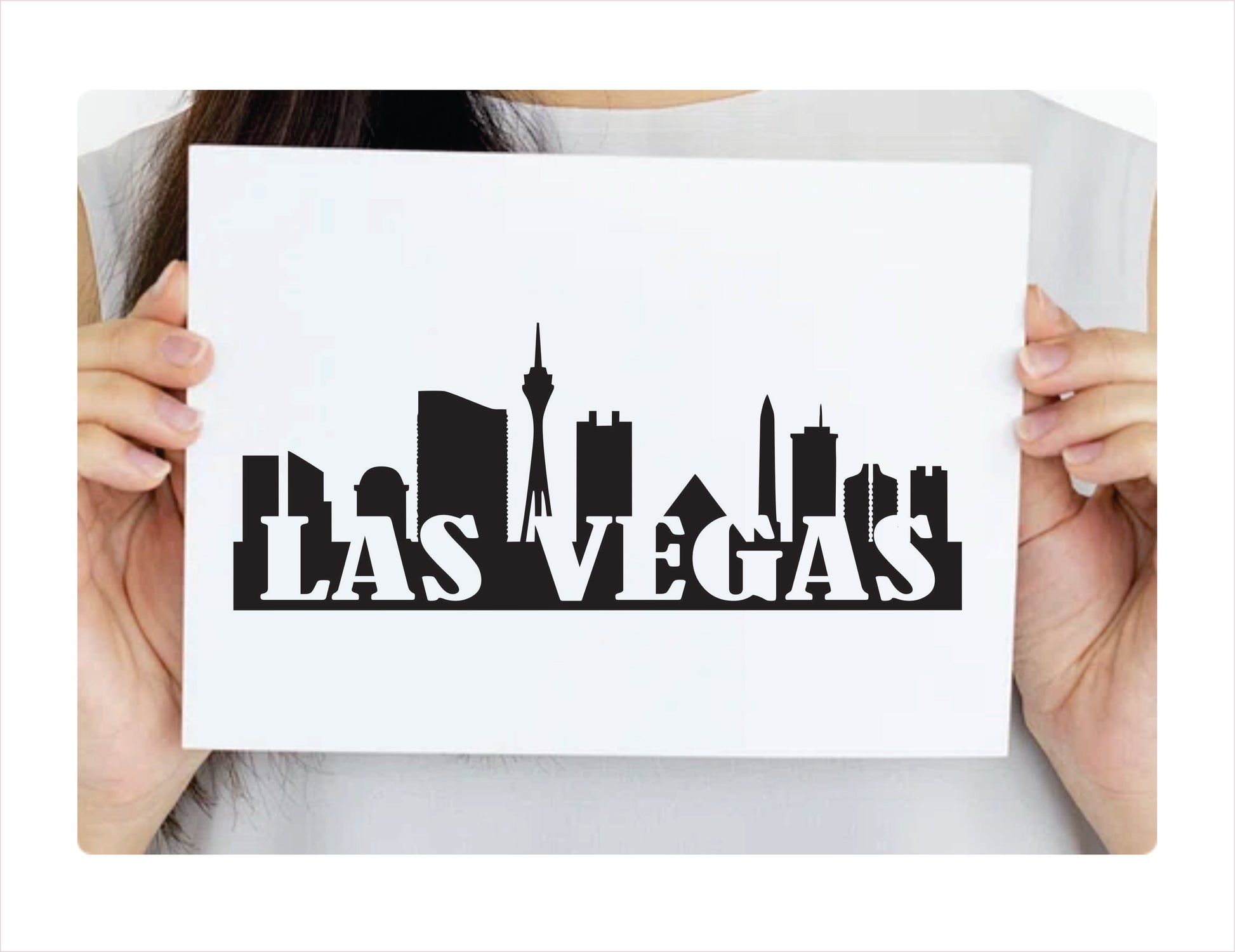 Las Vegas City Usa Black Decal Sticker