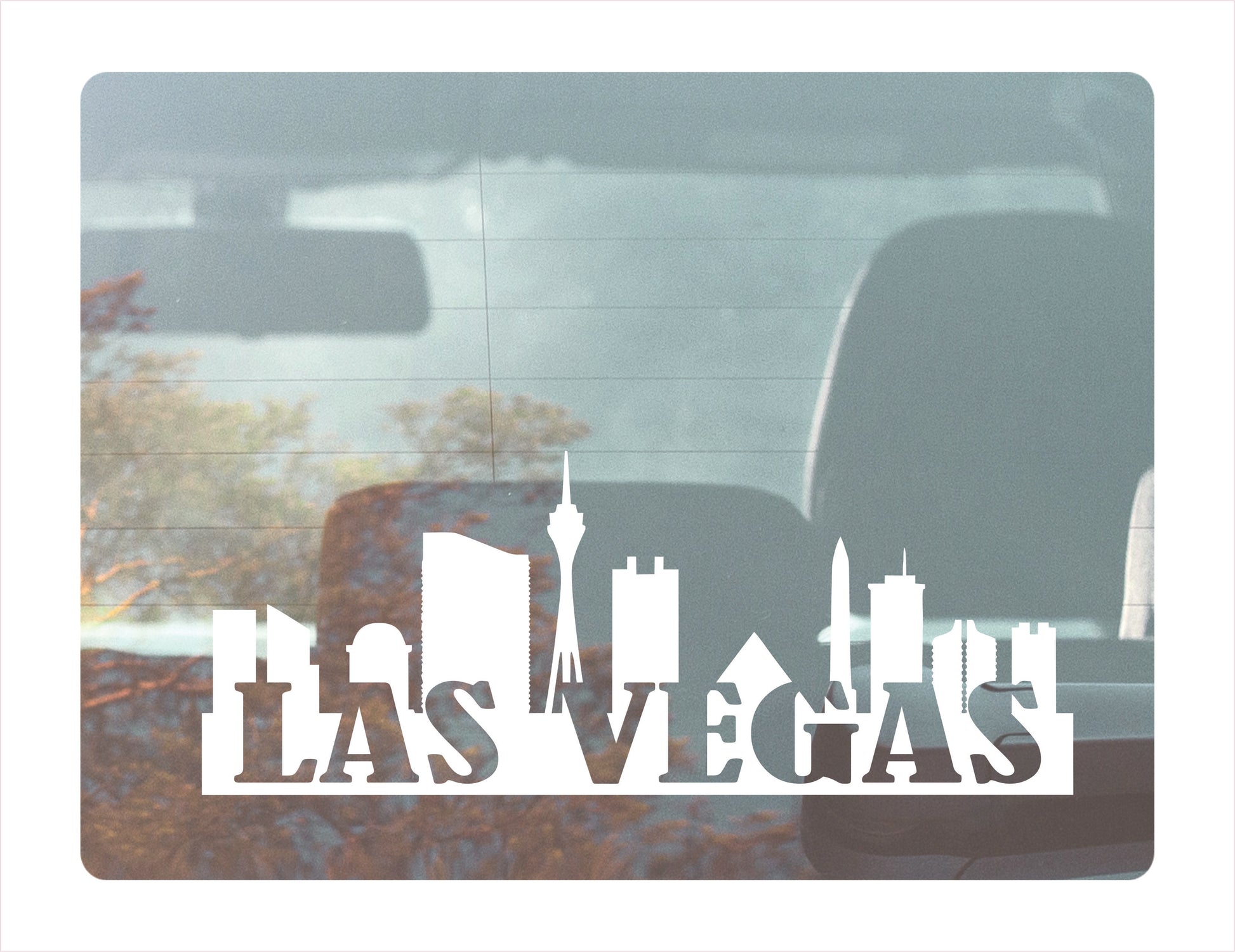 Las Vegas City Usa White Decal Sticker