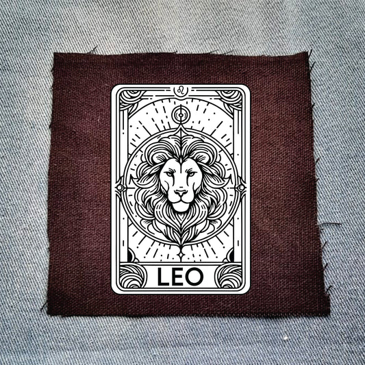 Leo Zodiac Black Patch