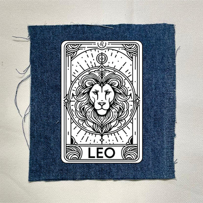 Leo Zodiac Light Denin Patch