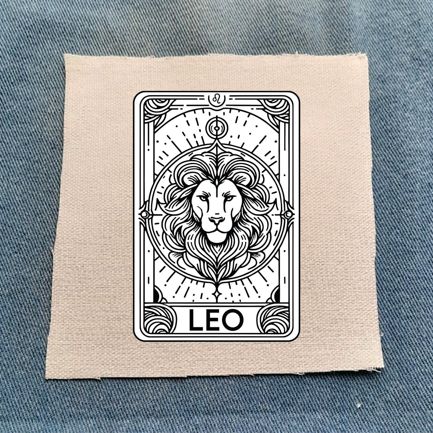 Leo Zodiac White Patch