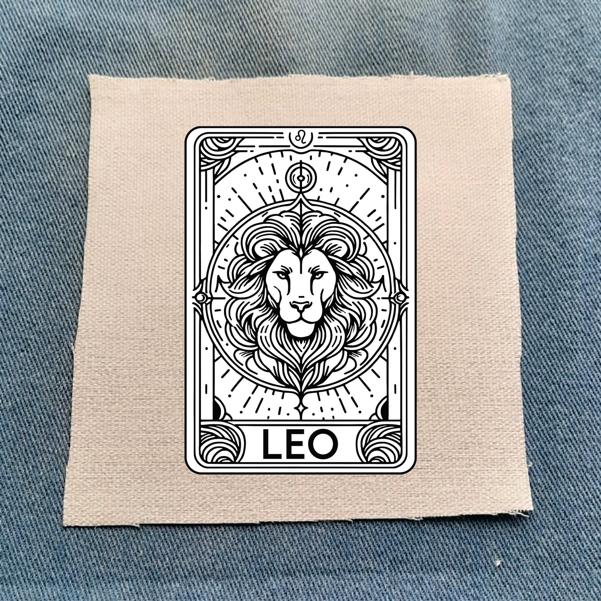 Leo Zodiac White Patch