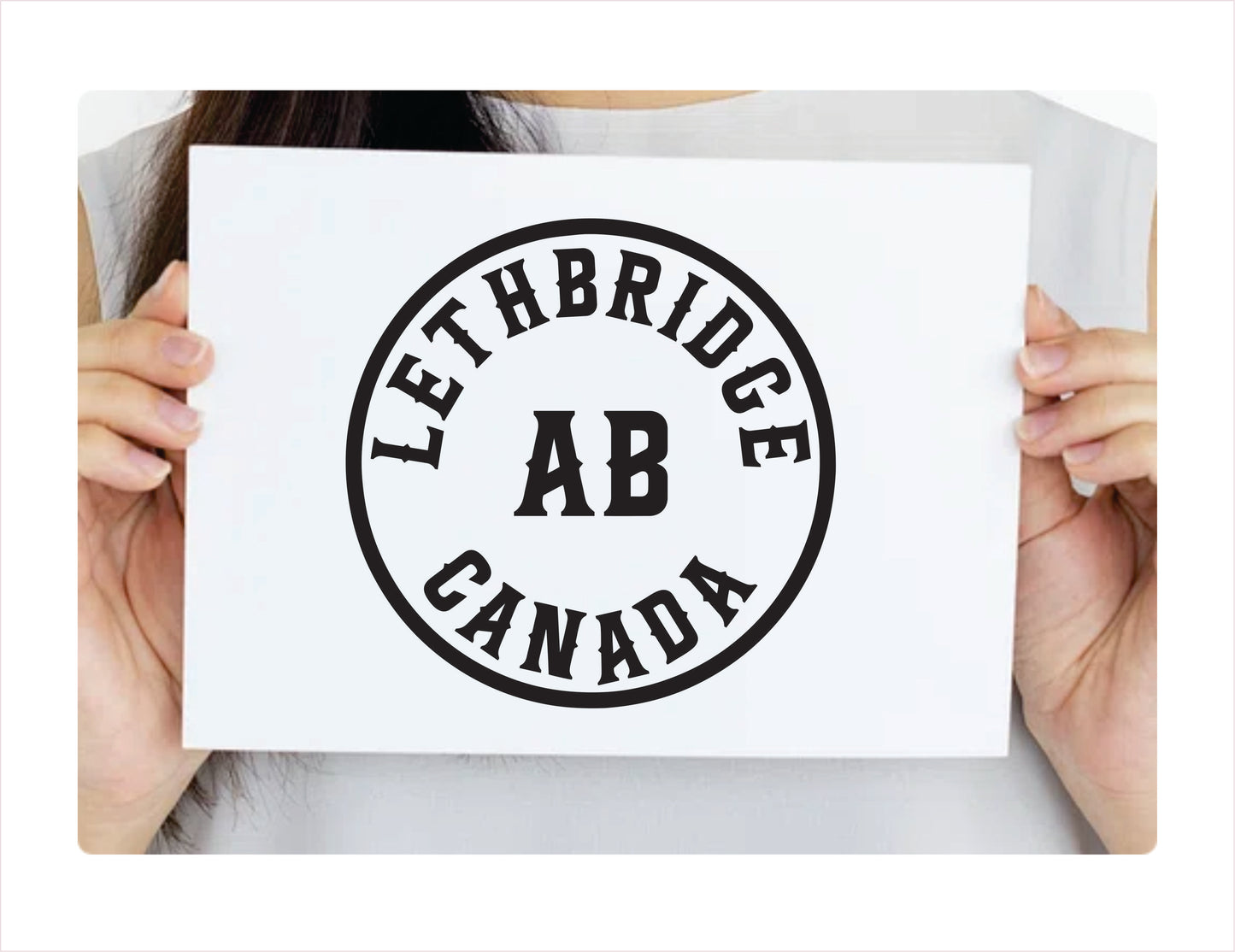 Lethbridge Alberta Canada black Decal Sticker
