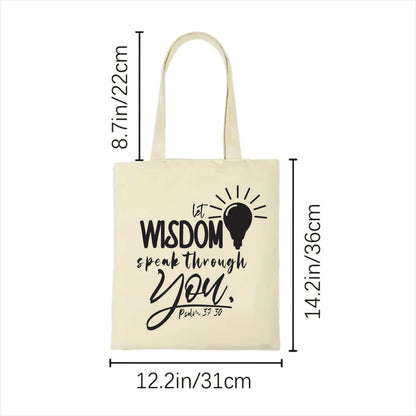 Let wisdom speak through you canvas tote bag 2