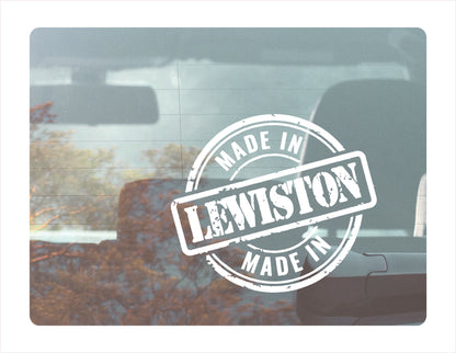 Made in Lewiston Maine Usa decal sticker