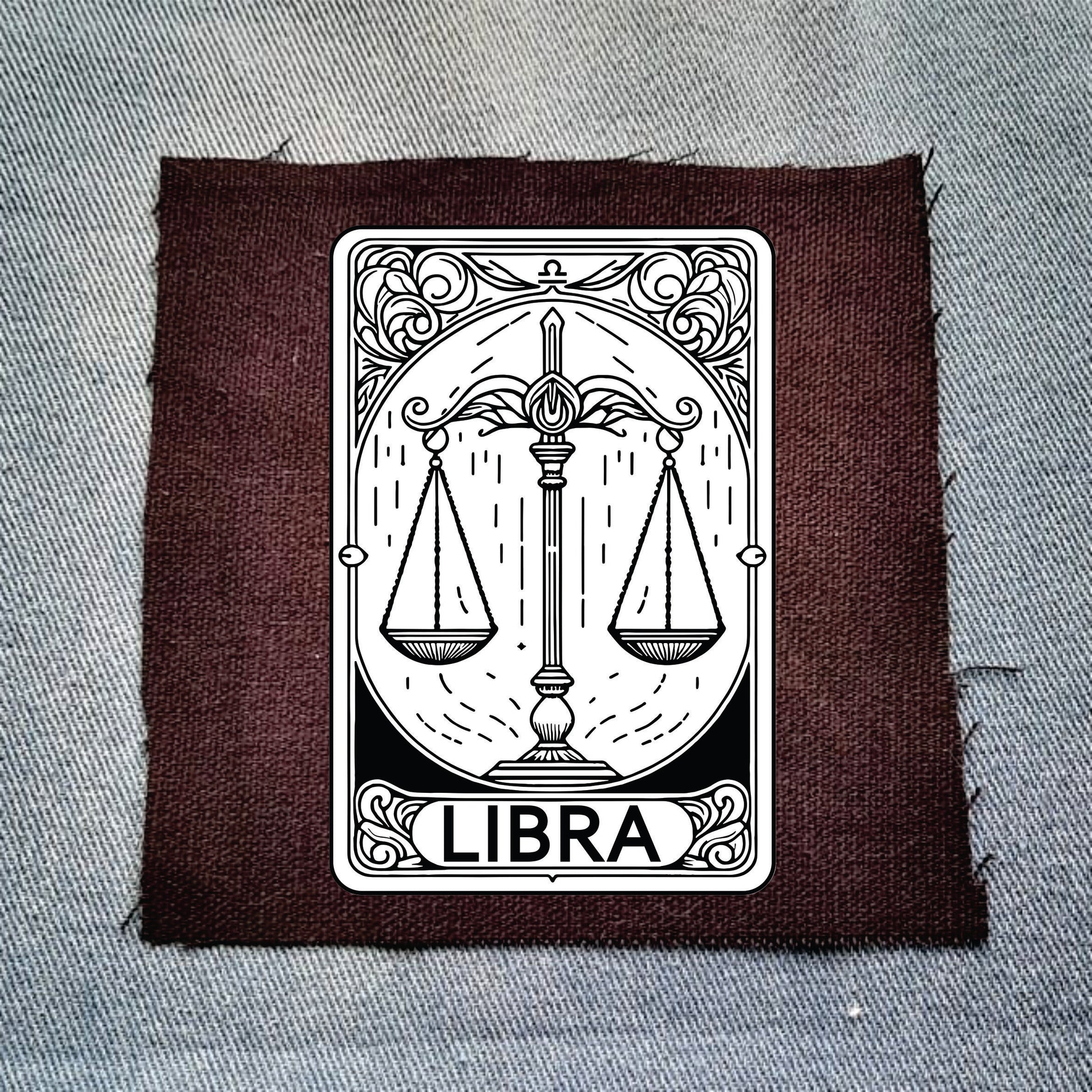 Libra Zodiac Black Patch