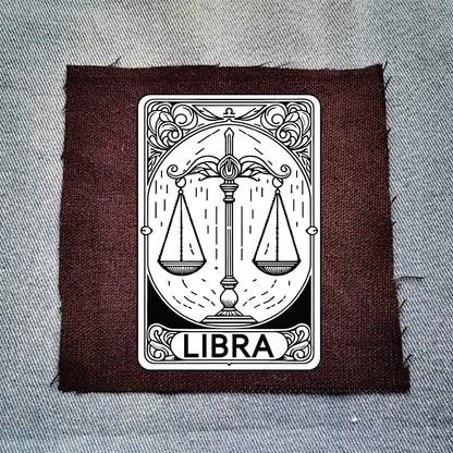 Libra Zodiac Black Patch