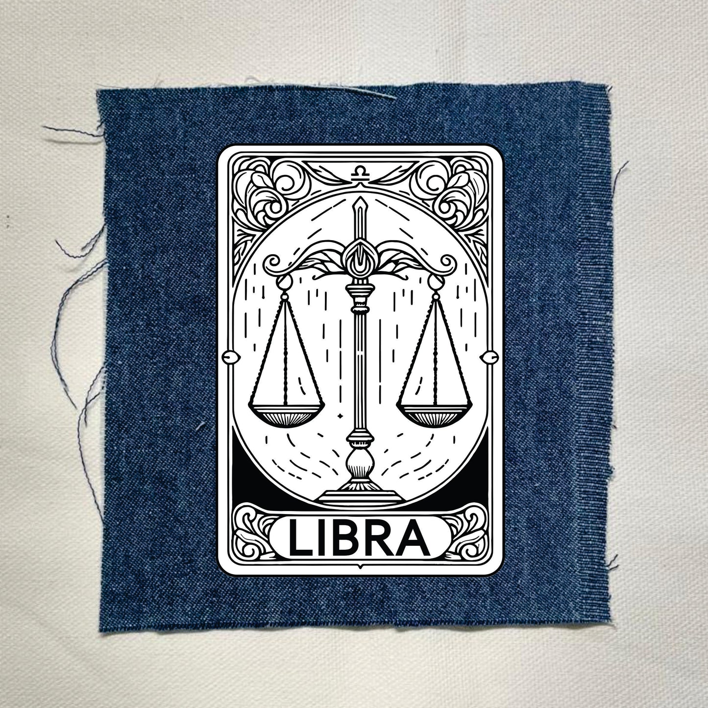 Libra Zodiac Light Denin Patch